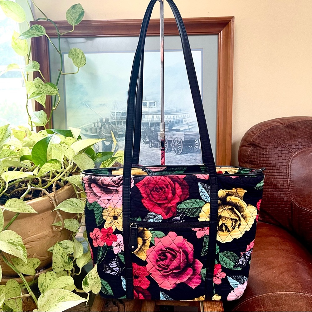 Vera Bradley Havana Rose Collection Super Spacious Tote / Shoulder Bag - Picture 5 of 14